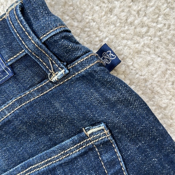 Dark Denim Rock & Republic Low Rise Bootcut Jeans With Crystal Pockets Sz 10 - Picture 15 of 15